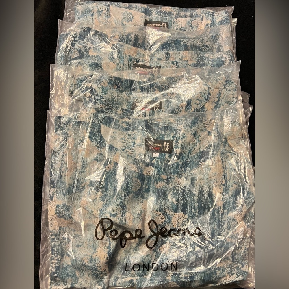 π SILK Johnny Was Pete & Greta Santorini Blue Blouse -factory error NWOT - Picture 6 of 10